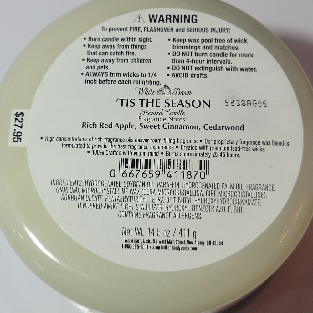 2 Bath & Body Works Tis The Season 3 Wick Candle Bundle New - Picture 3 of 4
